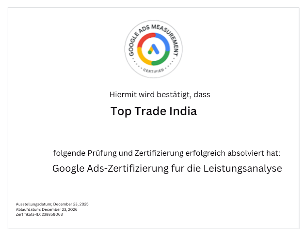 Google Ads Measurement Certification - TopTradeIndia