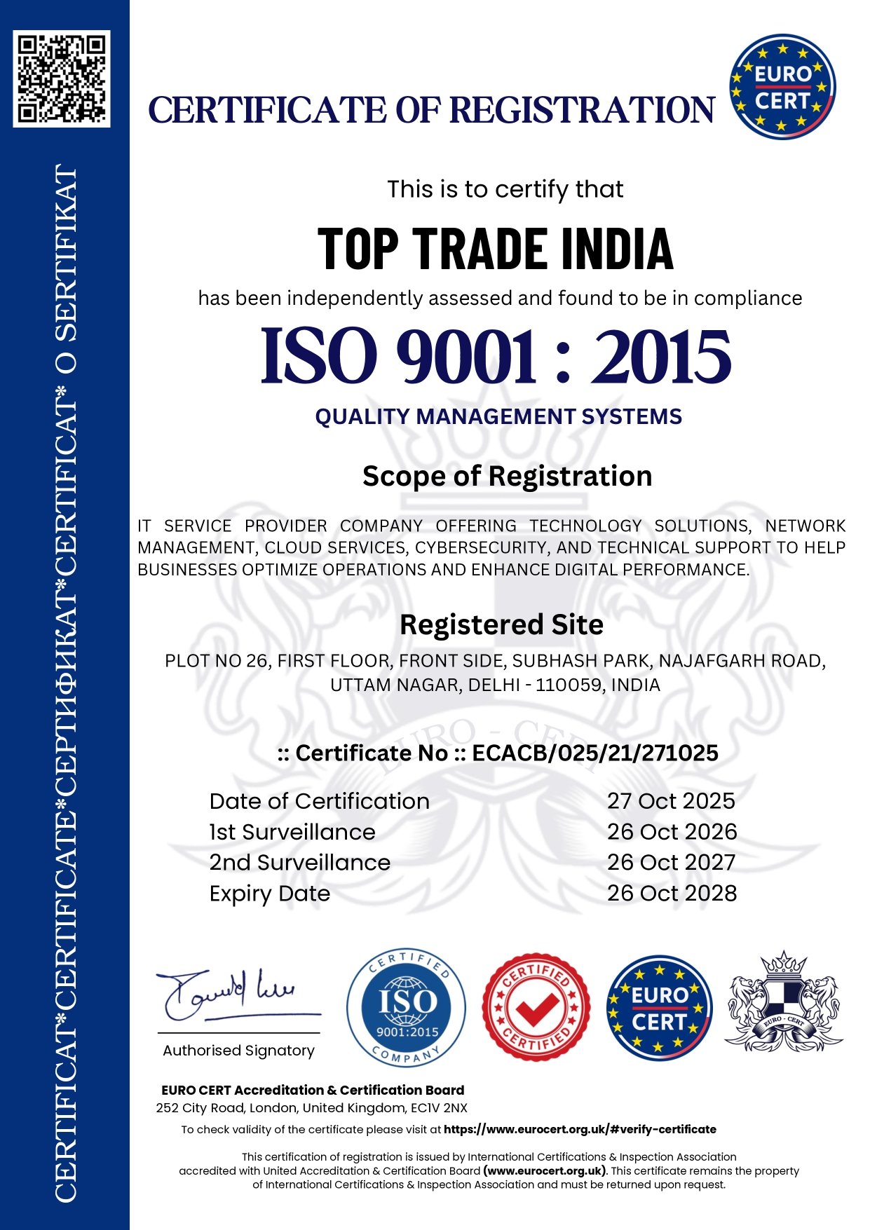 TOP TRADE INDIA ISO