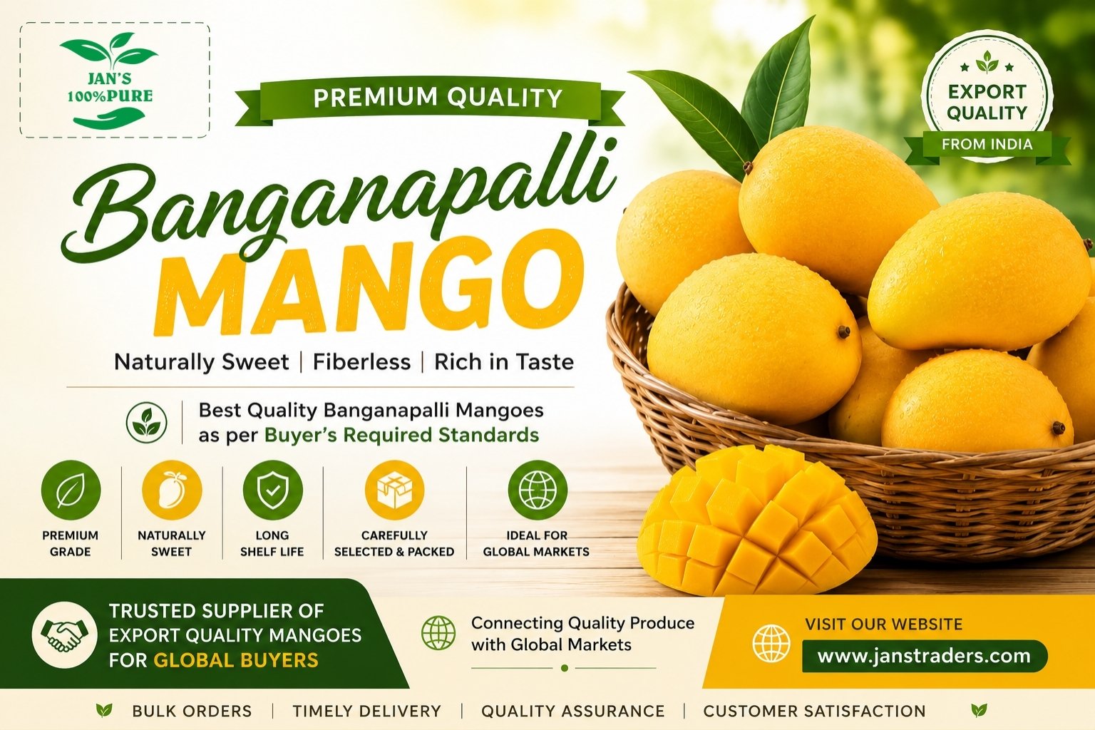 Banganapalli Mango – Premium Quality Mangoes from JAN'S TRADERS