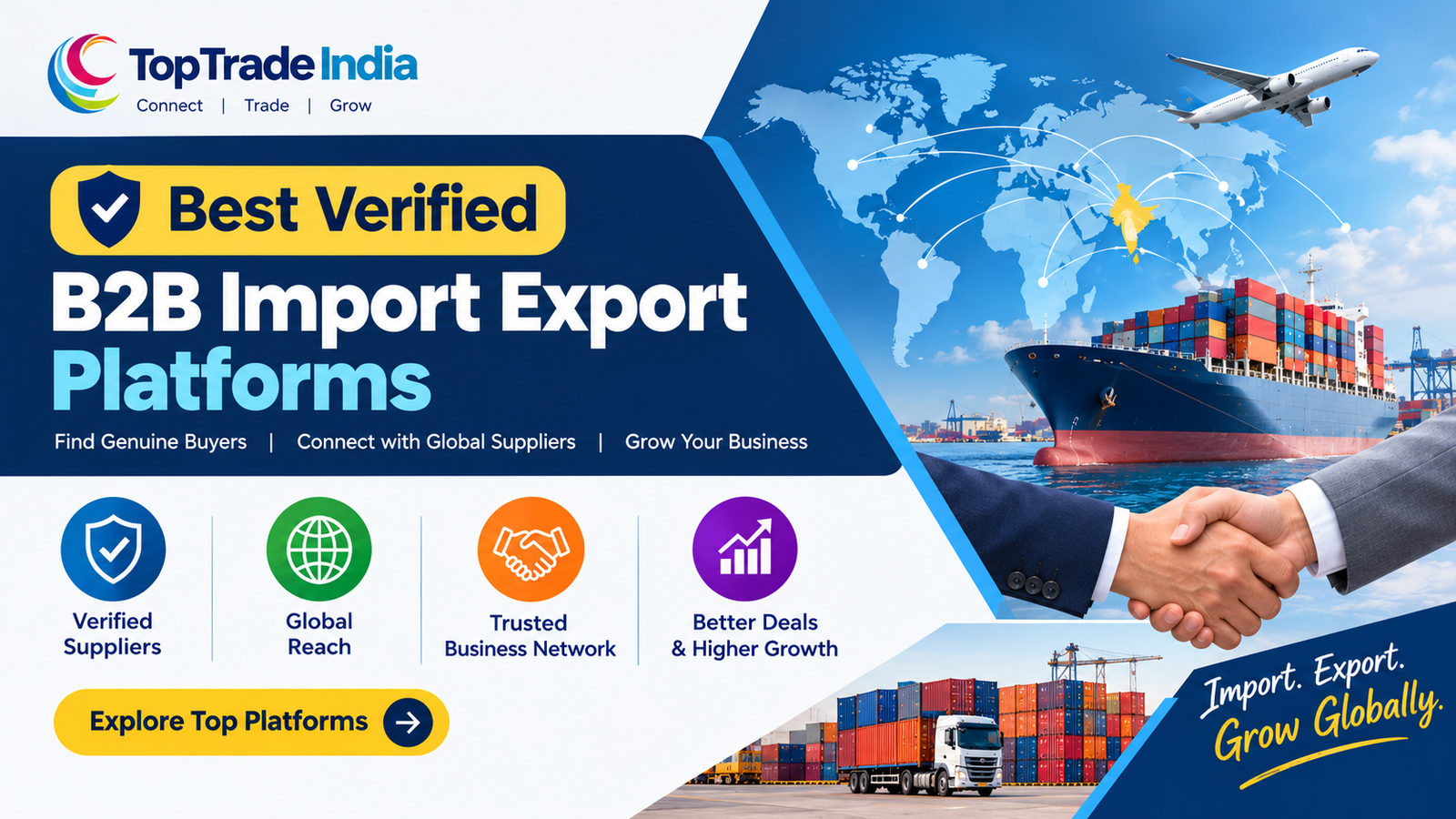 Best Verified B2B Import Export Platforms in India| Top Trade India
