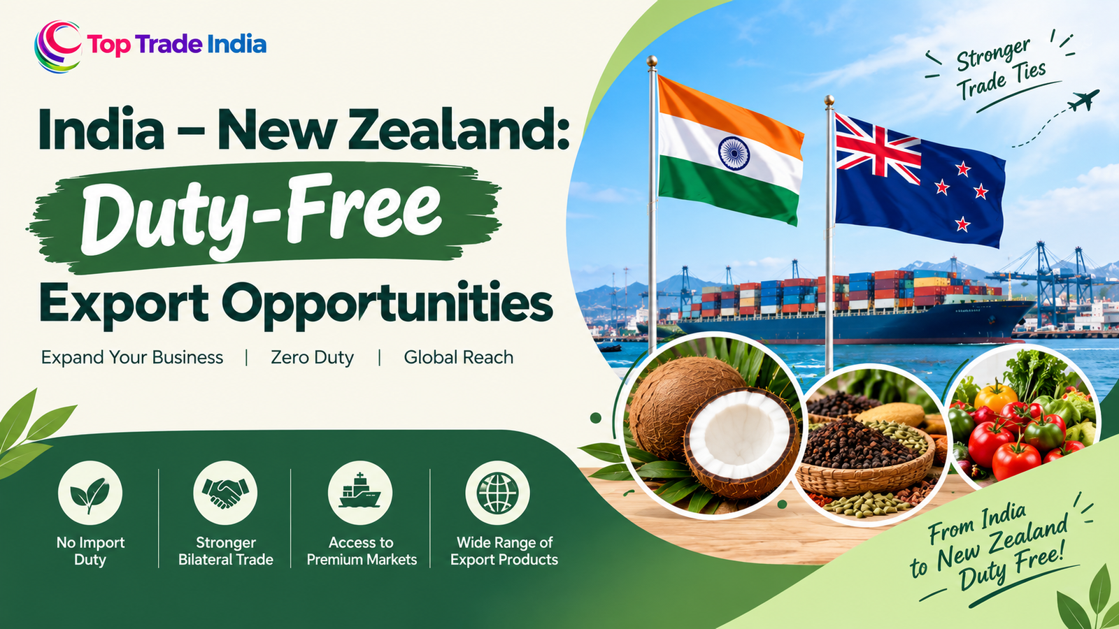 Export from India to New Zealand: Explore Duty-Free Trade Opportunities