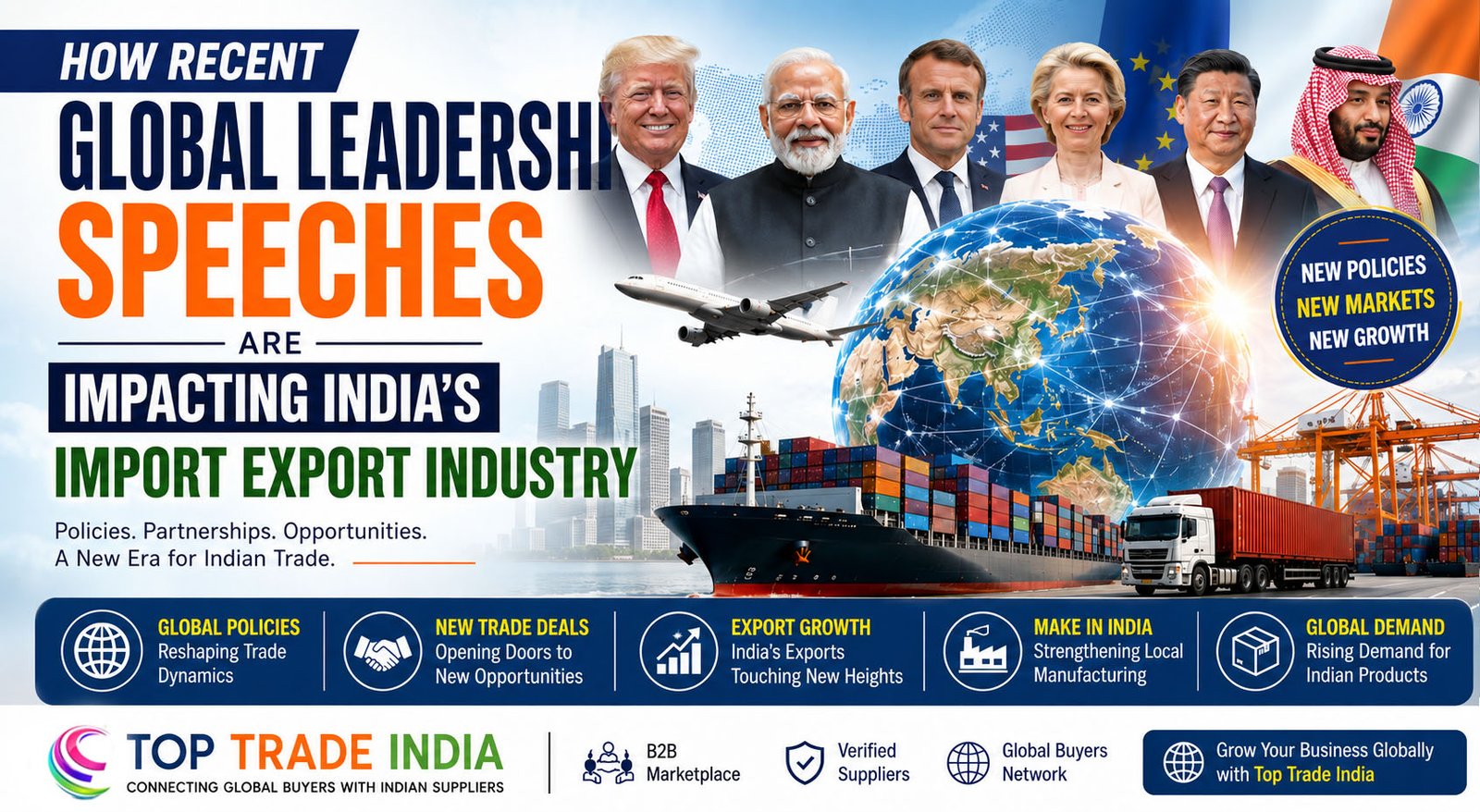 How Recent Global Leadership Speeches Are Impacting India’s Import Export Industry
