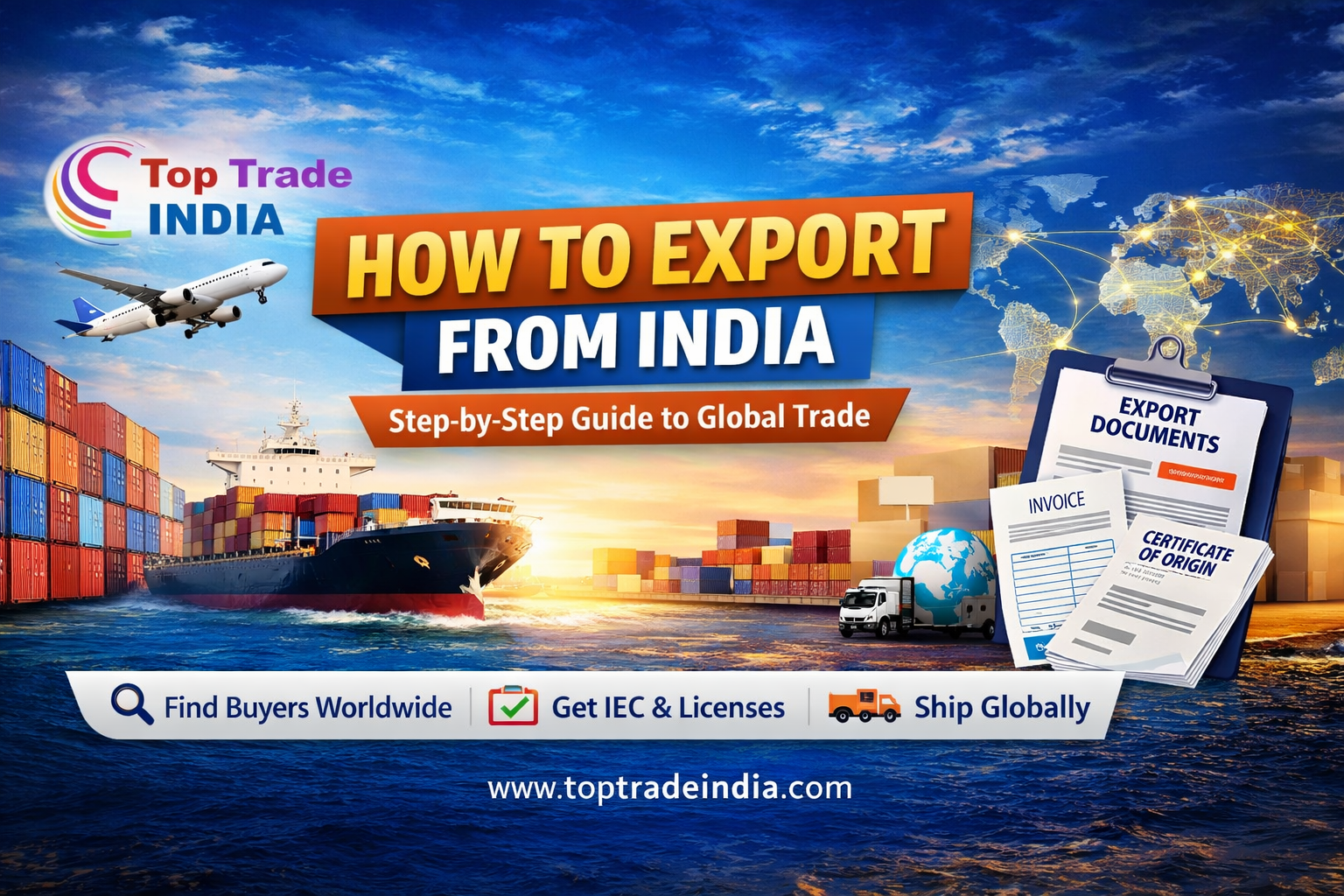 How to Export Products from India – Complete Guide by Top Trade India