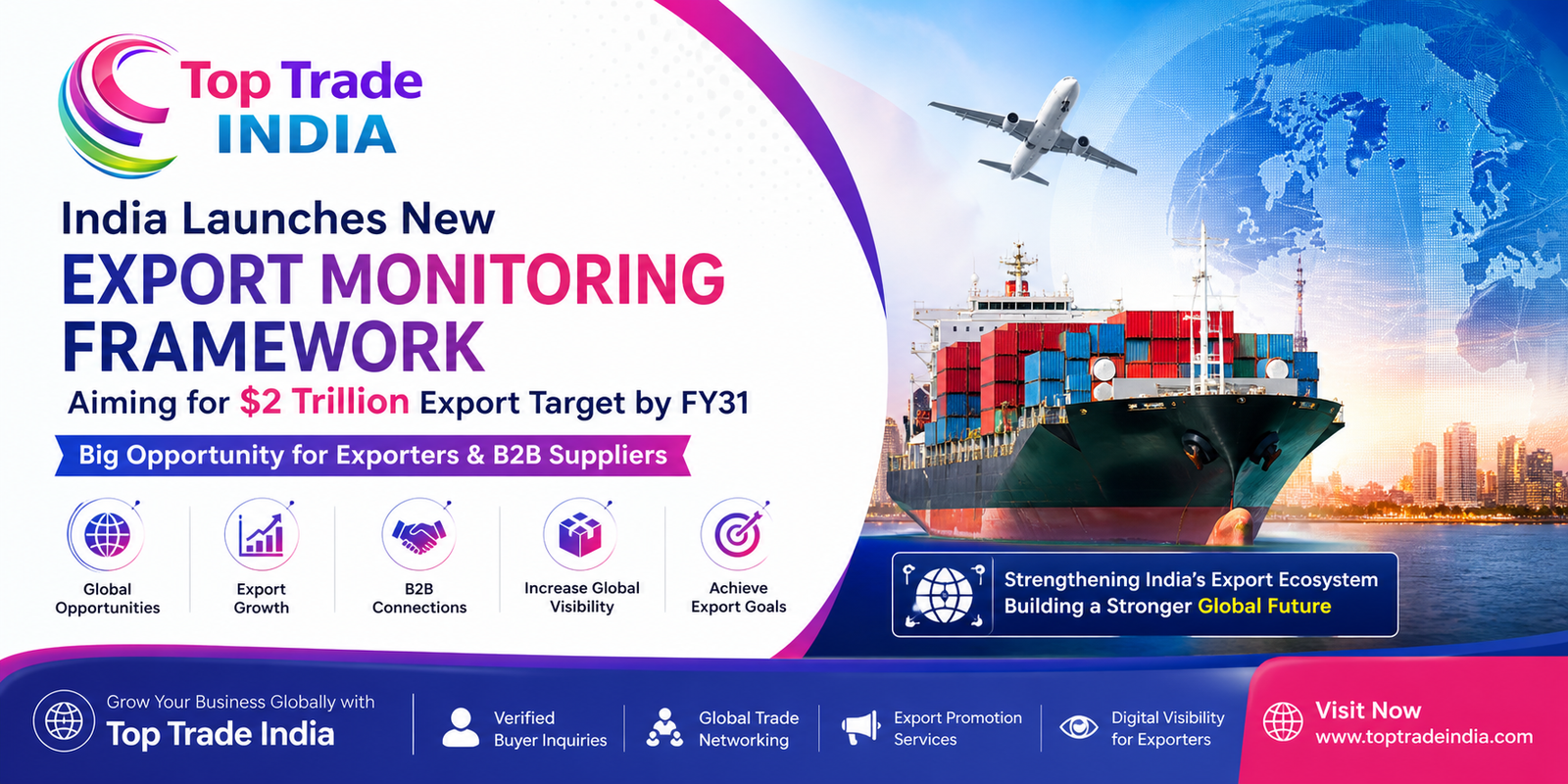 India Launches New Export Monitoring Framework to Achieve $2 Trillion Export Target by FY31