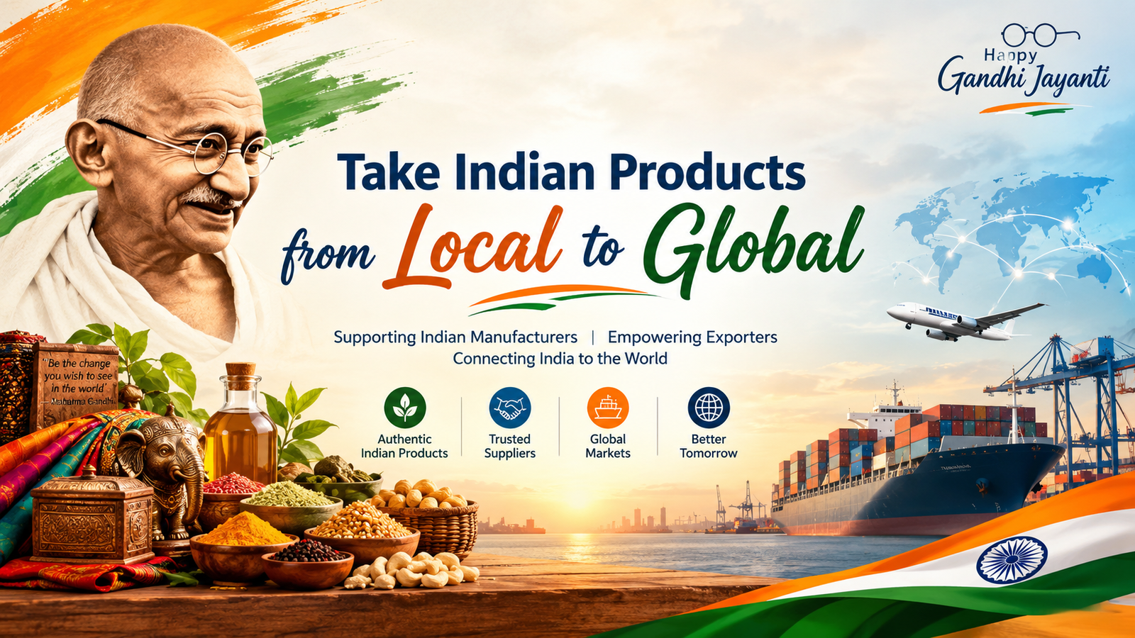  This 2nd October, Take Indian Products from Local to Global