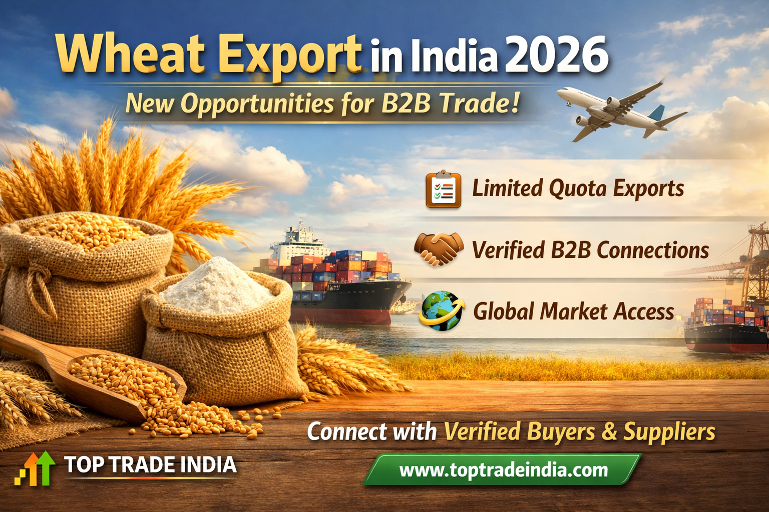 Wheat Export in India 2026: New Opportunities for B2B Agriculture Trade