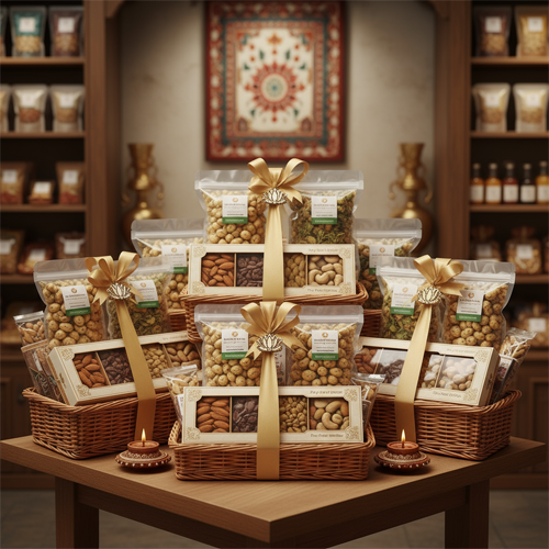 Makhana & dry-fruit prasad packs 