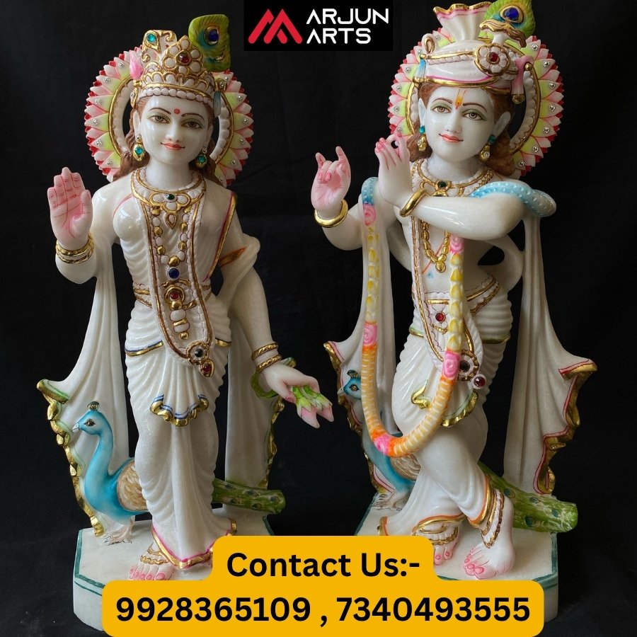 Radha Krishna Marble Murti